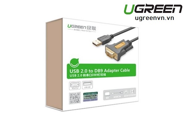 Cáp USB to Com dài 1m chính hãng Ugreen 20210 cao cấp